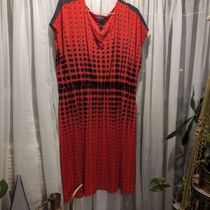 Red and Black Polka Dot Dress